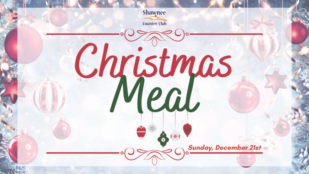 Christmas Background with a label of Christmas Meal