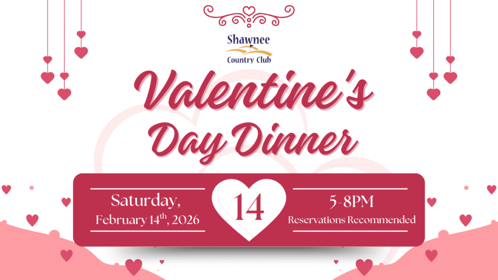 Valentine's Dinner header with date and time of the event